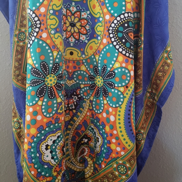 Just In: New/NWT Blue/Orange Kaftan Abaya Cover-up - Picture 7 of 14